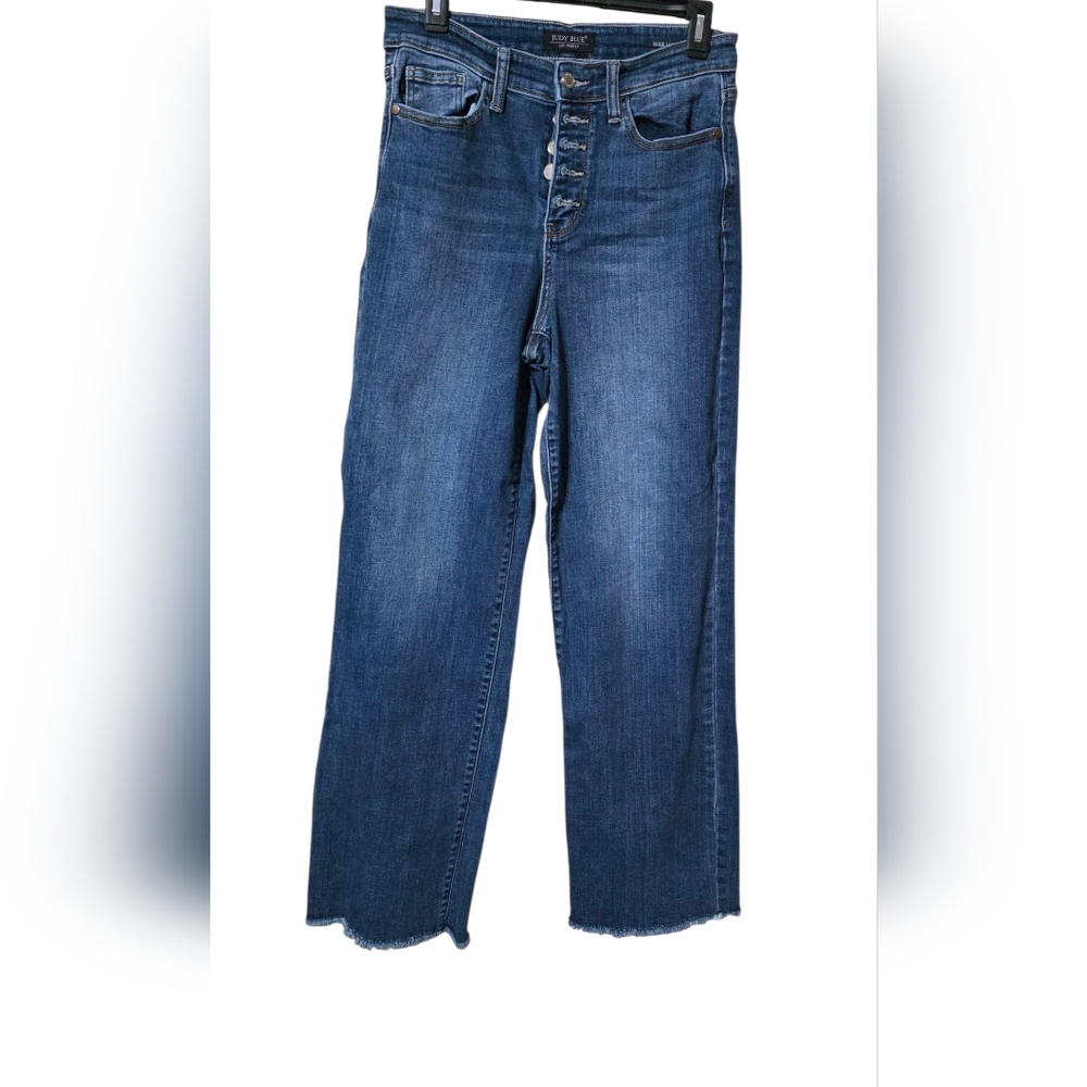 Judy Blue Dark Blue Wide Leg Jeans